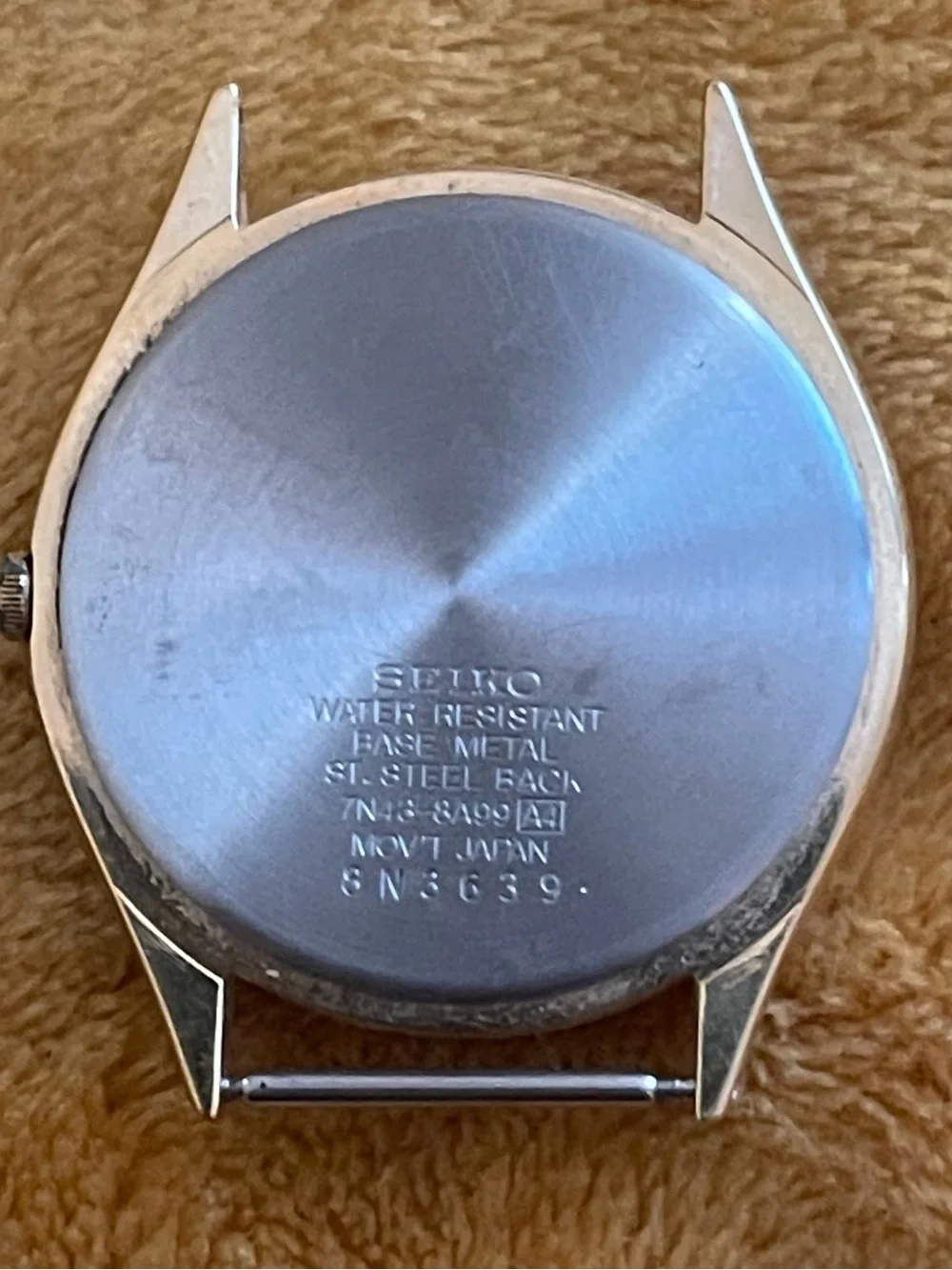 Seiko Silver Case Watch Head with White Dial
